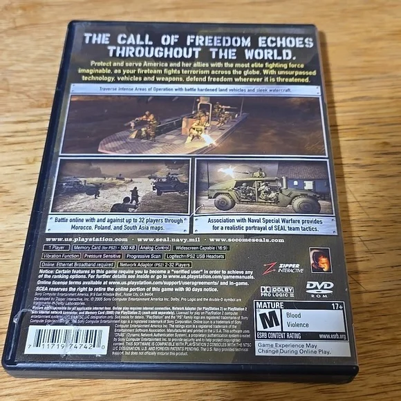 Sony SOCOM 3: U.S. Navy SEALs for PlayStation 2 - Red and Black Case - Picture 2 of 7